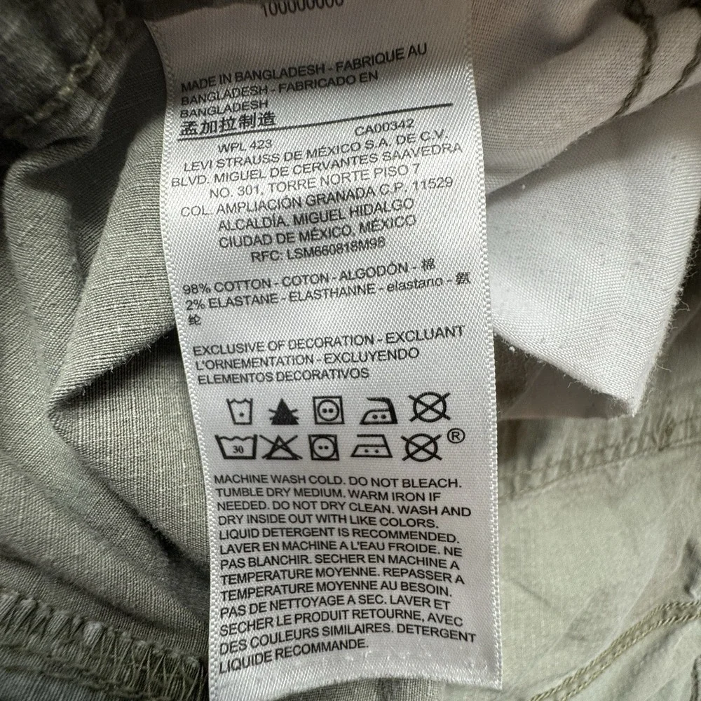Levis Cargo Shorts Camo Men's 42 Rip Stop Woodland Utility Workwear Casual Faded